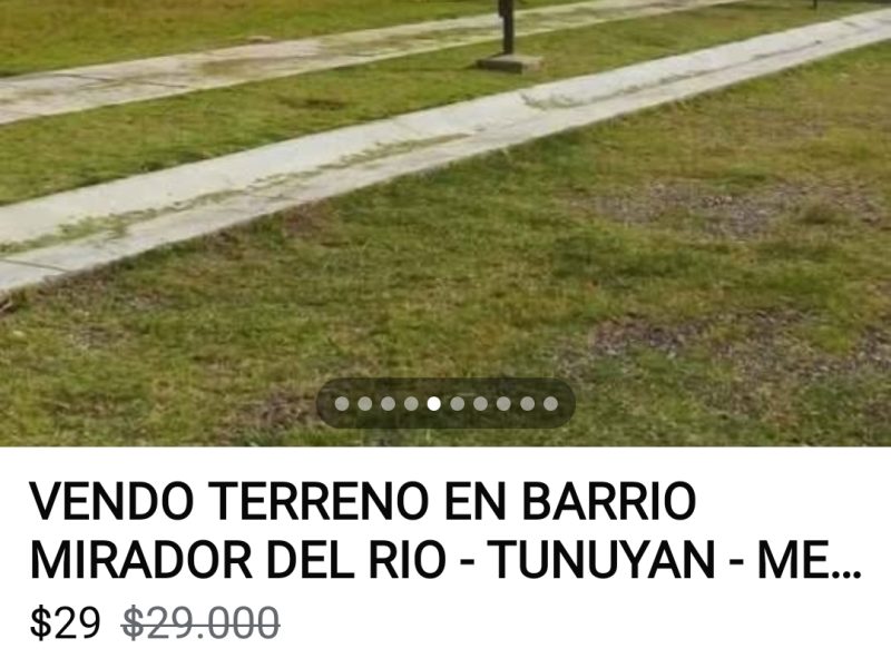 LOTE EN VENTA " BARRIO MIRADOR DEL RIO" TUNUYAN MENDOZA