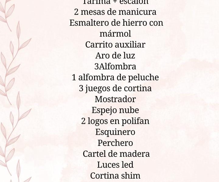Venta de lote de estética
